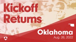Oklahoma: Kickoff Returns from Weekend of Aug 26th, 2022