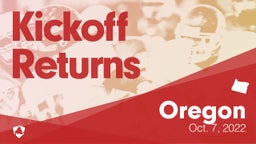 Oregon: Kickoff Returns from Weekend of Oct 7th, 2022