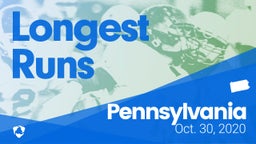 Pennsylvania: Longest Runs from Weekend of Oct 30th, 2020
