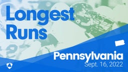 Pennsylvania: Longest Runs from Weekend of Sept 16th, 2022