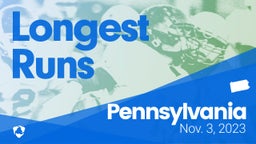 Pennsylvania: Longest Runs from Weekend of Nov 3rd, 2023