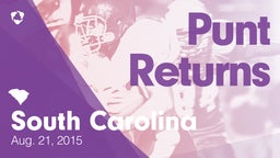 South Carolina: Punt Returns from Weekend of Aug 21st, 2015