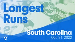 South Carolina: Longest Runs from Weekend of Oct 21st, 2022