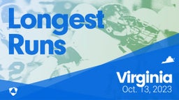 Virginia: Longest Runs from Weekend of Oct 13th, 2023