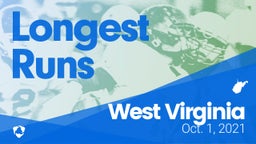 West Virginia: Longest Runs from Weekend of Oct 1st, 2021