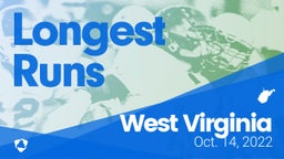 West Virginia: Longest Runs from Weekend of Oct 14th, 2022
