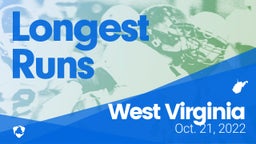 West Virginia: Longest Runs from Weekend of Oct 21st, 2022