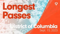 District of Columbia: Longest Passes from Weekend of Sept 15th, 2023