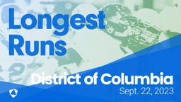 District of Columbia: Longest Runs from Weekend of Sept 22nd, 2023