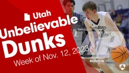 Utah: Unbelievable Dunks from Week of Nov. 12, 2023
