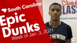 South Carolina: Epic Dunks from Week of Jan. 3, 2021
