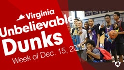 Virginia: Unbelievable Dunks from Week of Dec. 15, 2019