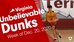 Virginia: Unbelievable Dunks from Week of Dec. 20, 2020