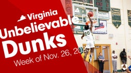 Virginia: Unbelievable Dunks from Week of Nov. 26, 2023