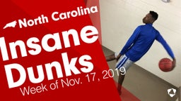 North Carolina: Insane Dunks from Week of Nov. 17, 2019