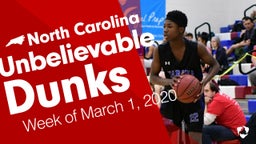 North Carolina: Unbelievable Dunks from Week of March 1, 2020