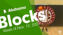 Alabama: Blocks from Week of Nov. 12, 2023