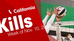California: Kills from Week of Nov. 10, 2019