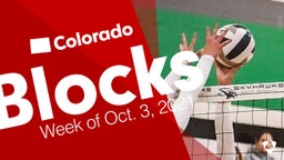 Colorado: Blocks from Week of Oct. 3, 2021
