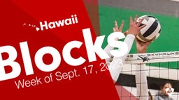 Hawaii: Blocks from Week of Sept. 17, 2023