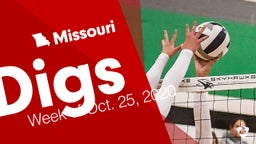 Missouri: Digs from Week of Oct. 25, 2020