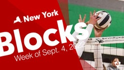 New York: Blocks from Week of Sept. 4, 2022