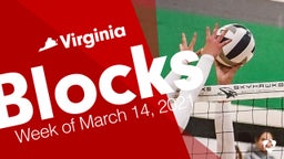Virginia: Blocks from Week of March 14, 2021