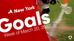 New York: Goals from Week of March 20, 2022