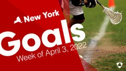 New York: Goals from Week of April 3, 2022