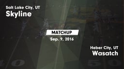 Matchup: Skyline High vs. Wasatch  2016