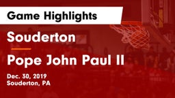 Souderton  vs Pope John Paul II Game Highlights - Dec. 30, 2019