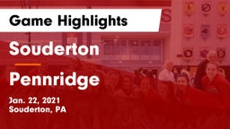 Souderton  vs Pennridge  Game Highlights - Jan. 22, 2021