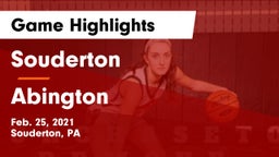 Souderton  vs Abington  Game Highlights - Feb. 25, 2021