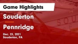 Souderton  vs Pennridge  Game Highlights - Dec. 23, 2021