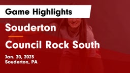 Souderton  vs Council Rock South  Game Highlights - Jan. 20, 2023