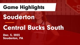 Souderton  vs Central Bucks South  Game Highlights - Dec. 5, 2023