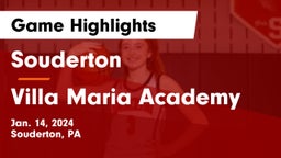 Souderton  vs Villa Maria Academy  Game Highlights - Jan. 14, 2024