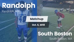 Matchup: Randolph  vs. South Boston  2018