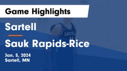 Sartell  vs Sauk Rapids-Rice  Game Highlights - Jan. 5, 2024