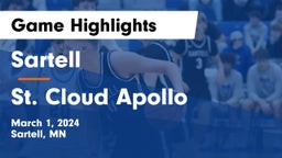 Sartell  vs St. Cloud Apollo  Game Highlights - March 1, 2024