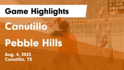 Canutillo  vs Pebble Hills  Game Highlights - Aug. 4, 2023