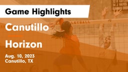 Canutillo  vs Horizon  Game Highlights - Aug. 10, 2023