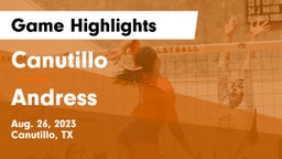 Canutillo  vs Andress  Game Highlights - Aug. 26, 2023