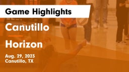 Canutillo  vs Horizon  Game Highlights - Aug. 29, 2023