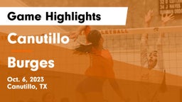 Canutillo  vs Burges  Game Highlights - Oct. 6, 2023