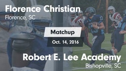 Matchup: Florence Christian vs. Robert E. Lee Academy 2016