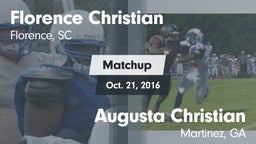 Matchup: Florence Christian vs. Augusta Christian  2016