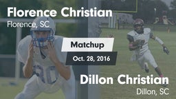 Matchup: Florence Christian vs. Dillon Christian  2016