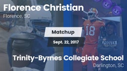 Matchup: Florence Christian vs. Trinity-Byrnes Collegiate School 2017
