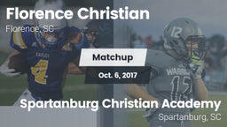 Matchup: Florence Christian vs. Spartanburg Christian Academy  2017